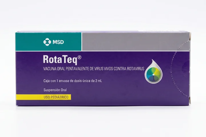 Caja de vacuna oral contra rotavirus del consultorio de la Dra. Mariaelpi